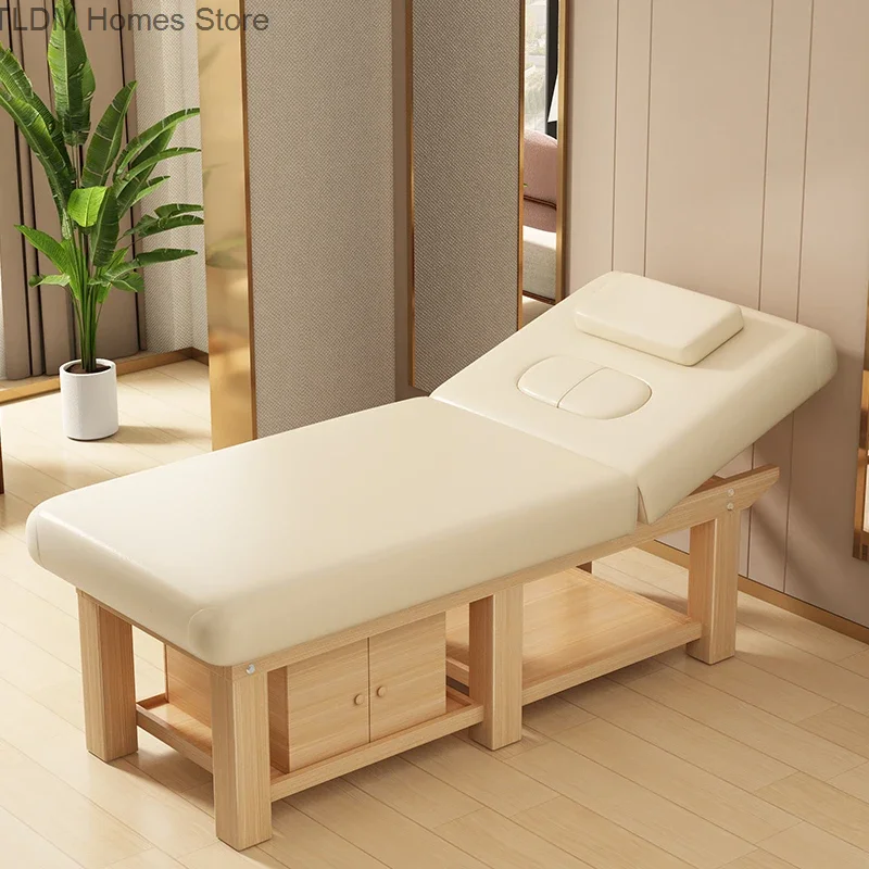 Simplicity Wooden Pedicure Salon Marquise Beautician Professional Electric Stretcher Clinic Lettino Pieghevole Bed Aesthetic