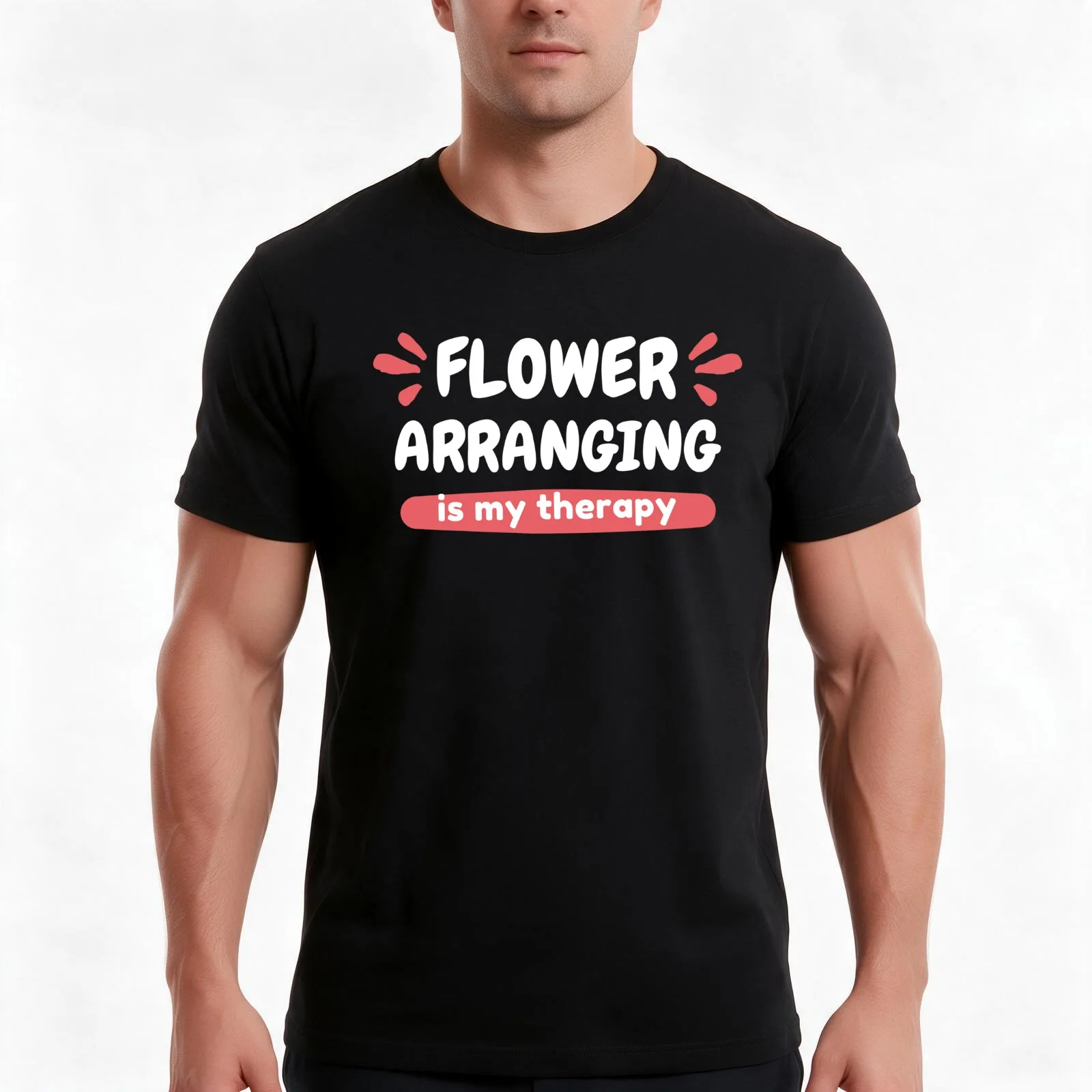 Flower Florist Arranging Florist T-Shirt, Summer Casual Cotton Tee, Oversized Streetwear Tops, Vintage Graphic Print