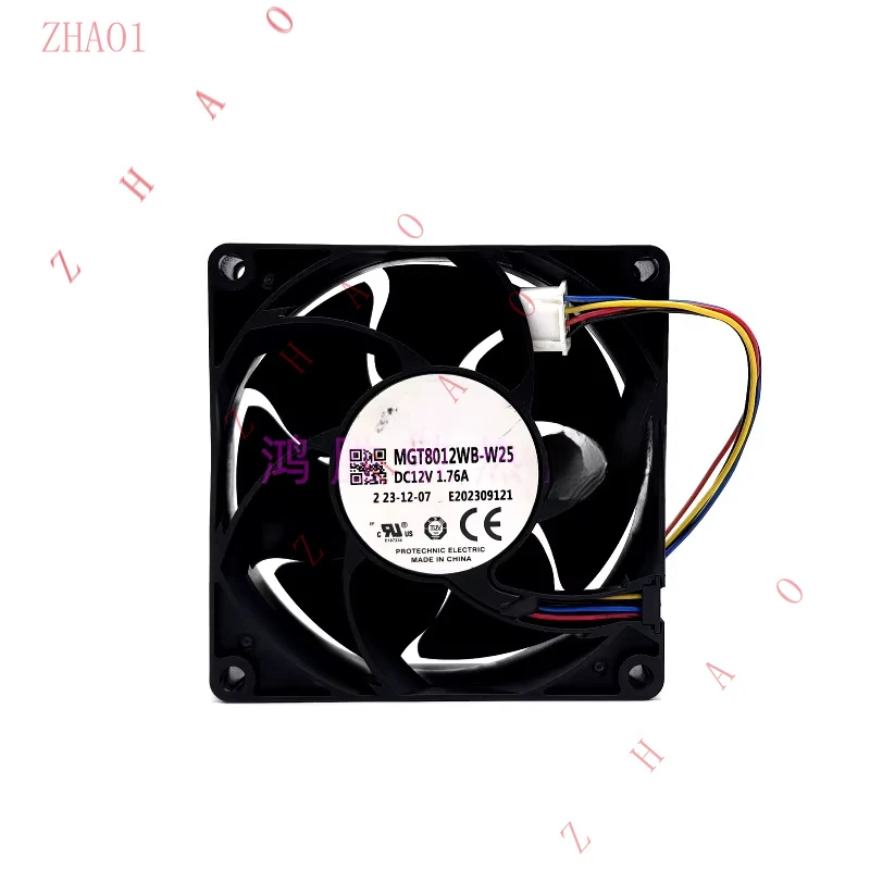 Z   1PCS  for MGT8012WB-W25 8025 12V DC 1.76A 8mm Waterproof Cooling Fan