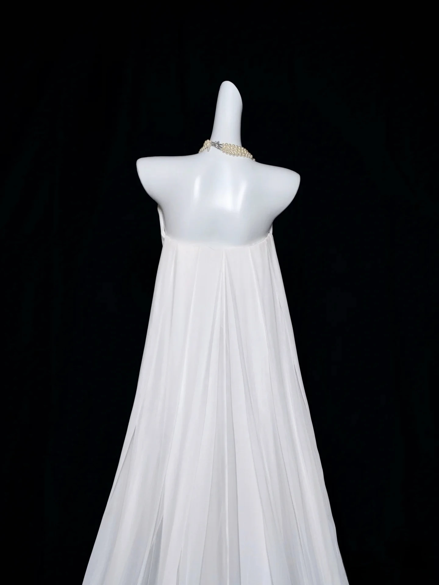 Modern Elegant White Wedding Dress Mermaid Hanging Neckline Sliming Long Trailing Greek Goddess Ladies Parties Evening Dinners