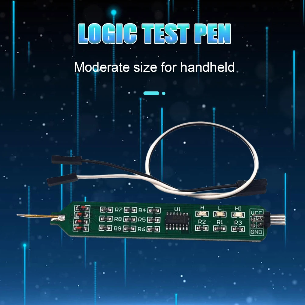 5V 3.3V Logic Tester Pen Digital Circuit Debugger Logic Tester Pen Level Tester Convenient and Quick Learning Board with Line