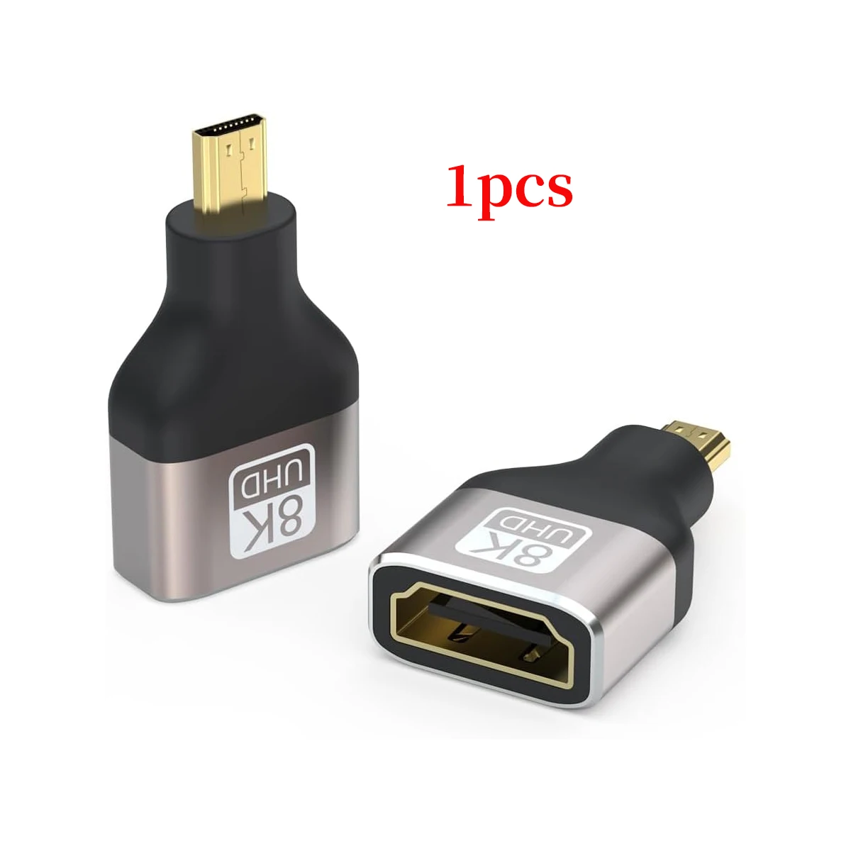 JavicTech 8K Micro HDMI to HDMI Adapter 4K 120Hz/144Hz Male to Female Converter for PS4/5 HDTV Laptop High Speed hdmi adapter
