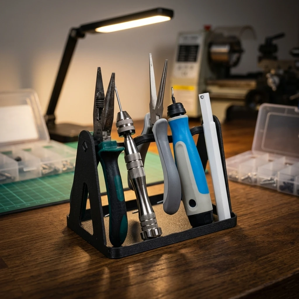 3D Printed Pliers Storage Rack Multi Slot Hand Tool Organizer Desktop Workbench Screwdriver Holder