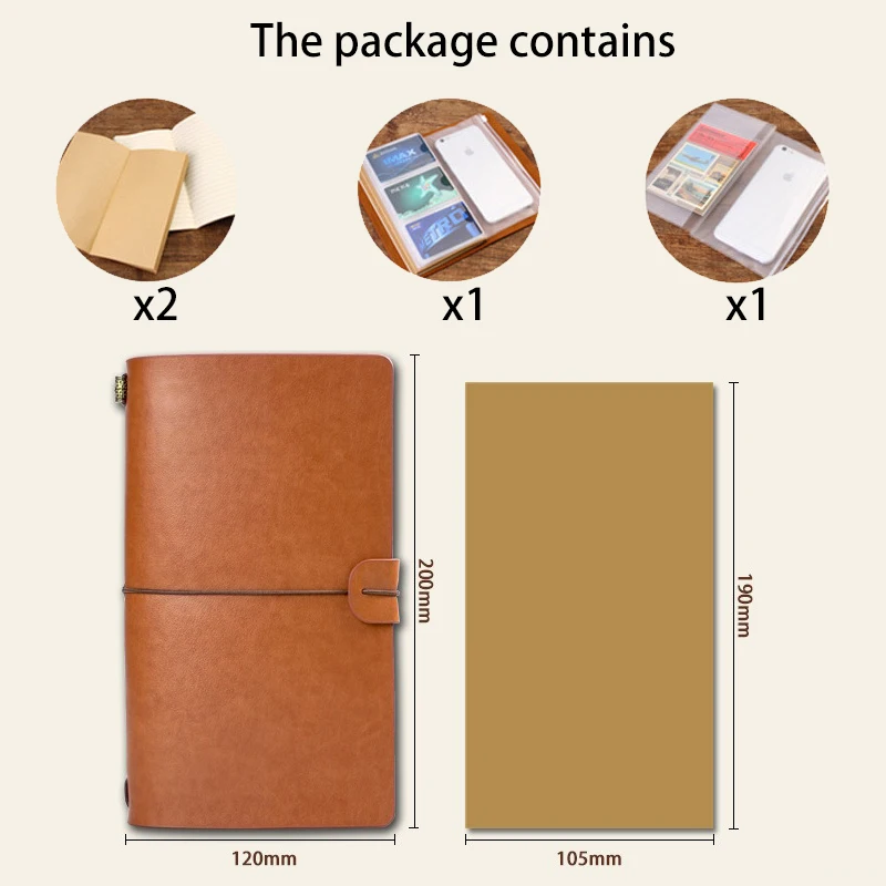 Retro Agenda Stationery Notepad Handmade Cover Diary Book Gifts Journal Booklet Pu Leather Travel Book Daily Organizer Notebook