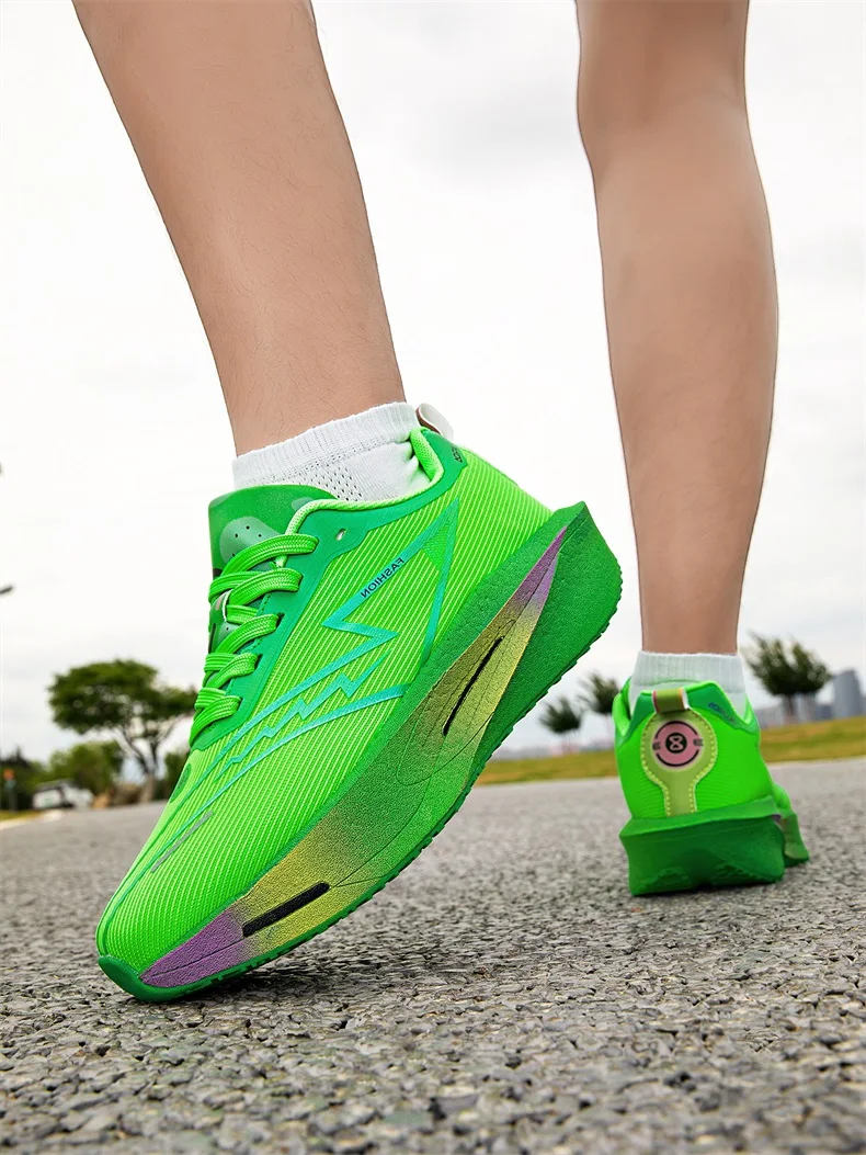Laufschuhe für Herren, speziell für Marathon-Sportarten, atmungsaktiv, rutschfest, sportliche Turnschuhe, für den Außenbereich, leicht, für Fitness, Joggen – Detail 12
