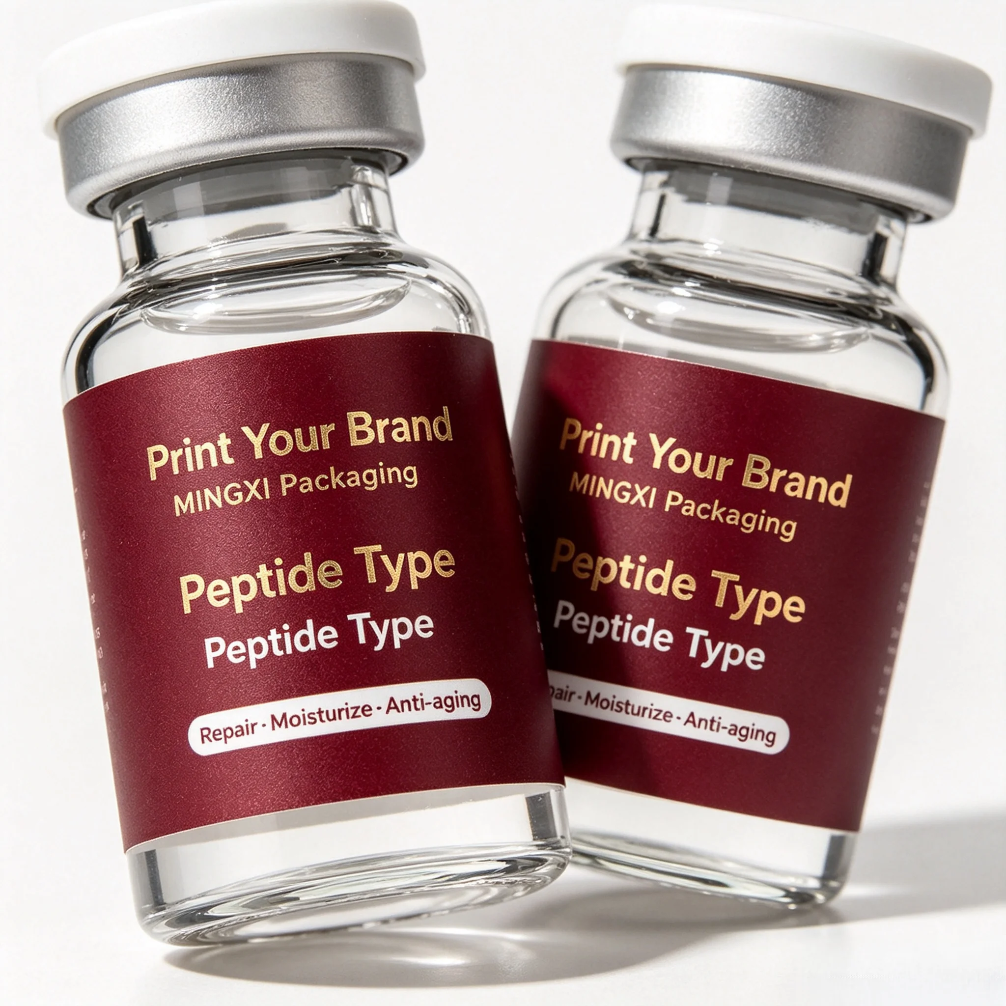 Custom Durable Individual Paper Gift Box Cosmetic Container Packing Case Fit 3ml 10ml Peptide Vial Bottle Packaging