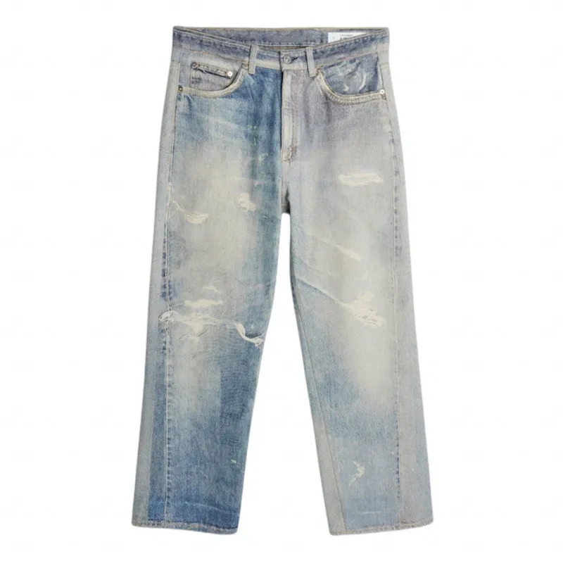 Our Legacy Digital Printing Washed Old Jeans