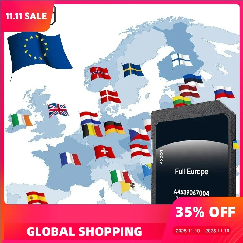 

SMIOST New Maps Version 2023 for Smart 453 mit Cool & Media Navigation Car Full Europe Map Update Sat Nav System