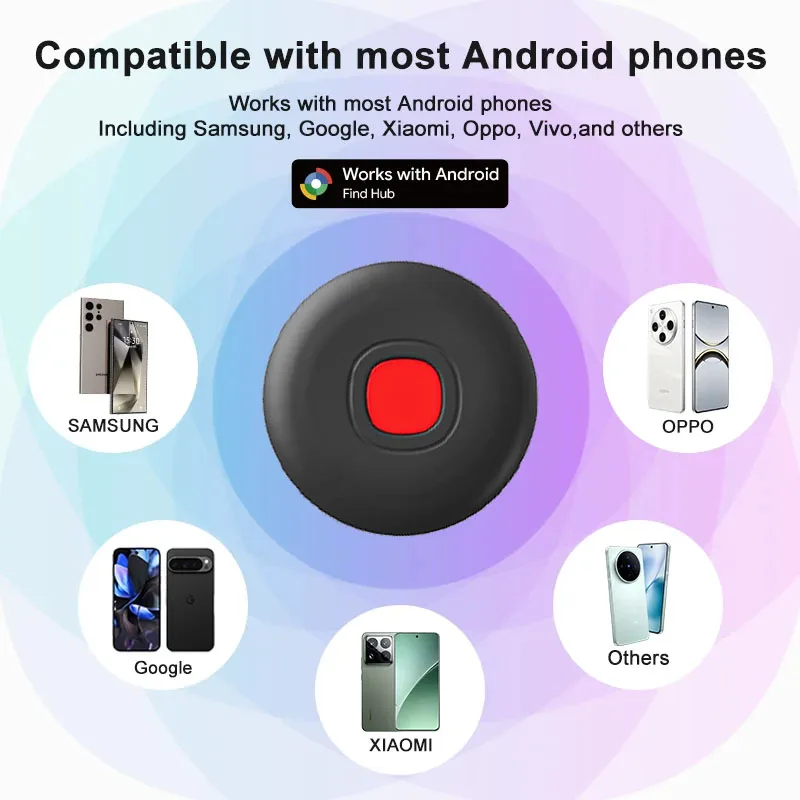 جهاز تعقب صغير مضاد للخسارة، هواتف Android مقاومة للماء تعمل مع Google Find My App Wallet Key Finder لـ Xiaomi Samsung #4