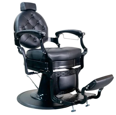 

Luxury Retro Salon Hairdressing Barber Chair Hydraulic Hair Cutting Reclining Grooming Massage Leather Furniture for Gym Use