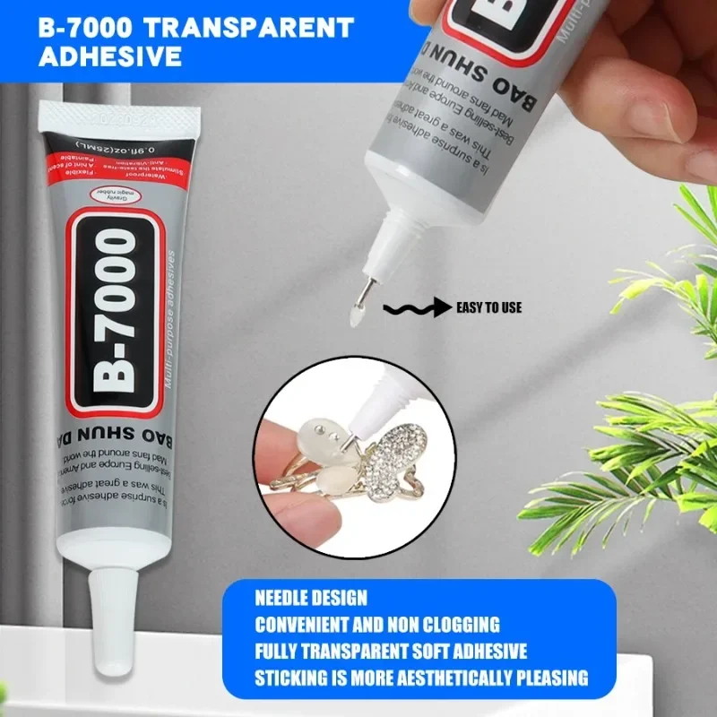 15ML/25ML/50ML/110ML B-7000 Clear Adhesive DIY Universal Glue with Precision Applicator Jewelry Making Phone Screen Super Glue