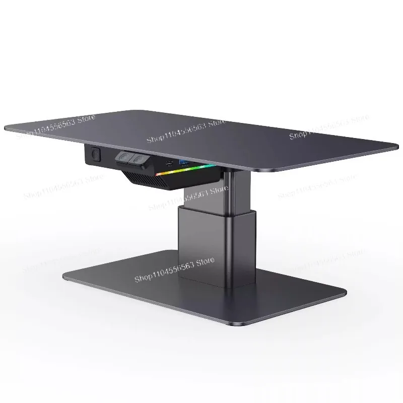 Hot sale Home Office Desktop Adjustable Gaming Lights Computer LED  Riser Stand With USB HUB