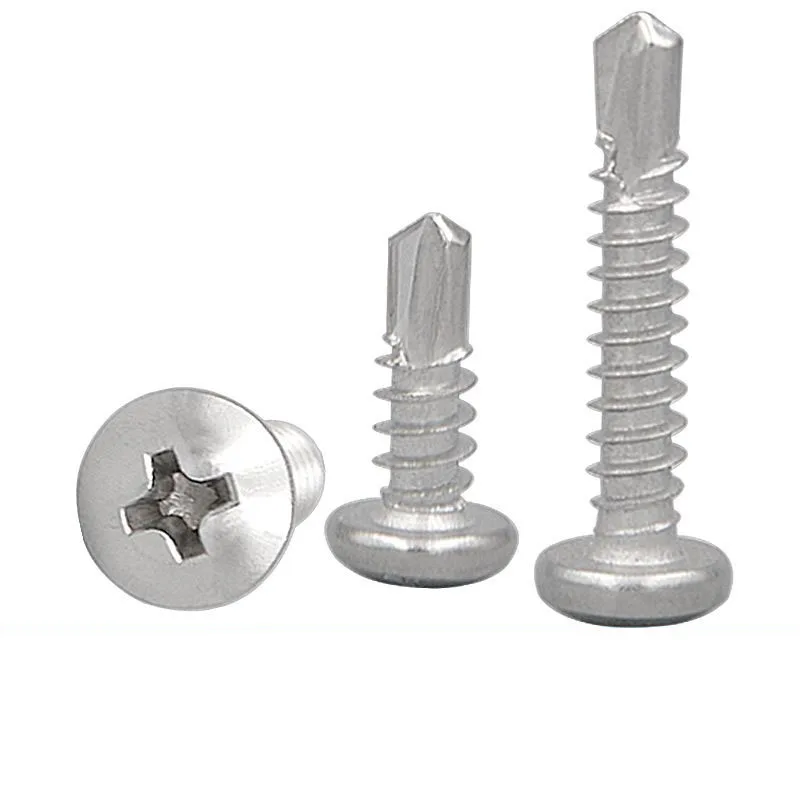 50/100Pcs Phillips Truss Head Self Tapping Screws Assortment Kit,304 Stainless Steel Cross Sheet Metal Self Drilling Screw for W