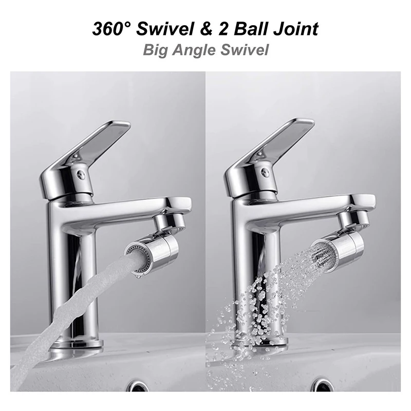 Faucet Double Ball Universal Splash Head Aerator Spout Kitchen Basin Filter Water Saver Spout Kitchens Bathrooms Washstands