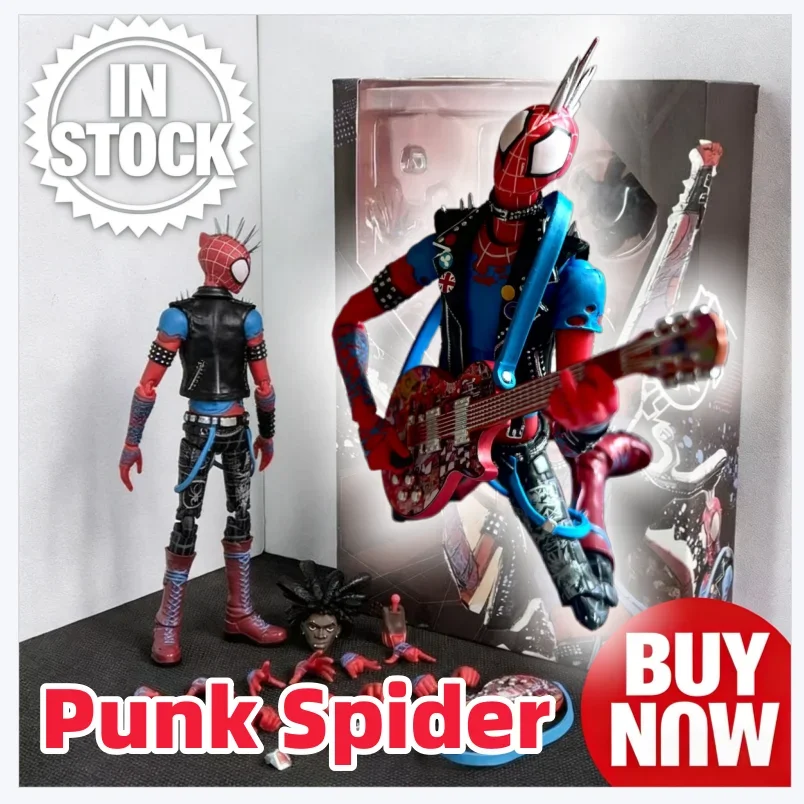 

IN Stock CT Toys Spider-Punk Spider-Man Action Figure Across The Spider-Verse SHF Collectible Model Toy