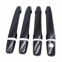 Manijas de puerta Exterior de coche para Mitsubishi Lancer EX Evolution X 08-17 embellecedor de cubierta de manija de puerta exterior de coche de fibra de carbono