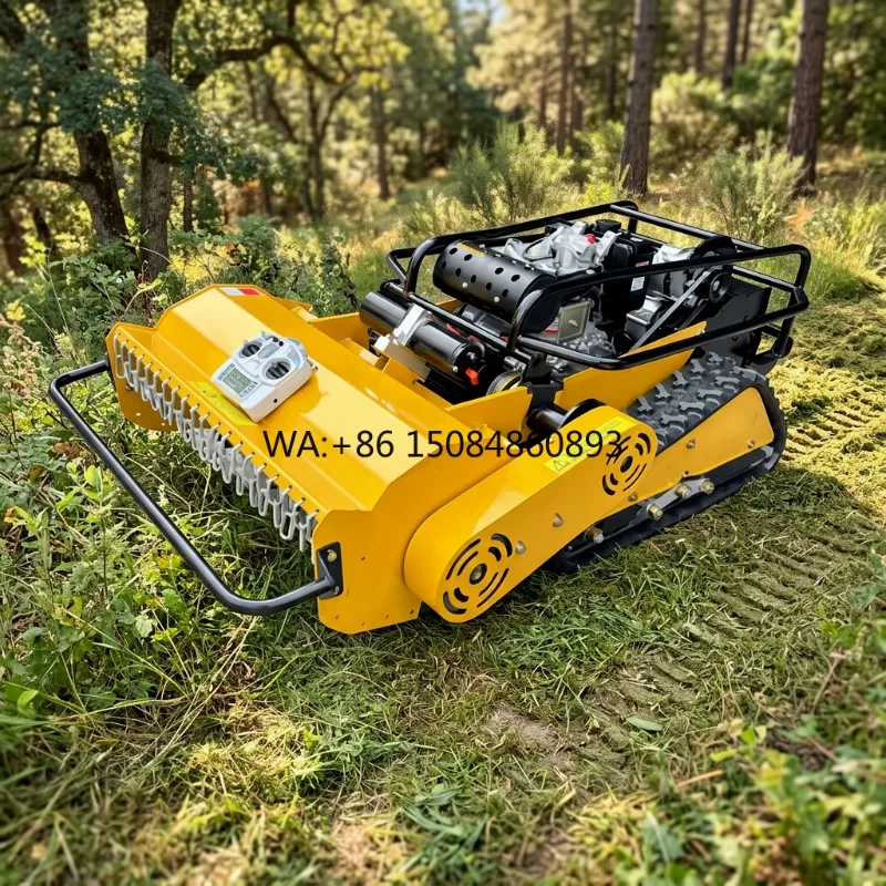 Vertical Swinging Manganese Steel Blade Intelligent Remote Control Lawn Mowing Robot with CE Certification Factory Direct Sales