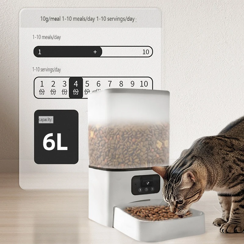 Pet cat automatic feeder supplies new product timing intelligent control with camera interactive feeder