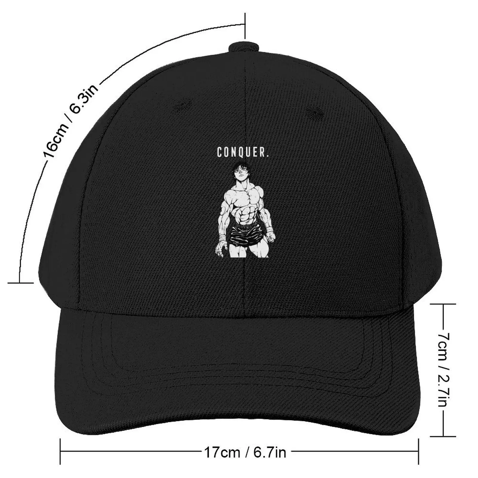 Baki Hanma Conquérir. classique Baseball Cap Icon Golf Wear Golf Hat Man Snap Back Hat Girl Men's