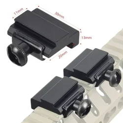 Molle 2Pcs/Pair 20mm Weaver Picatinny To 11mm Dovetail Rail Base Adapter Scope Mount Caza Hunting Accessories 11mm rail
