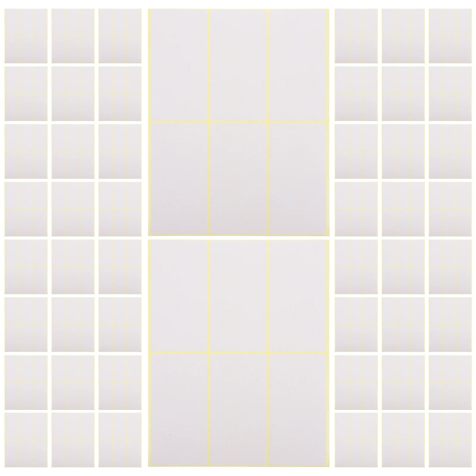 180Pcs Blank Handwritten Labels Large Adhesive Stickers Sticker Paper Sheets Copper Plate Tags for Office School Kitchen Spice