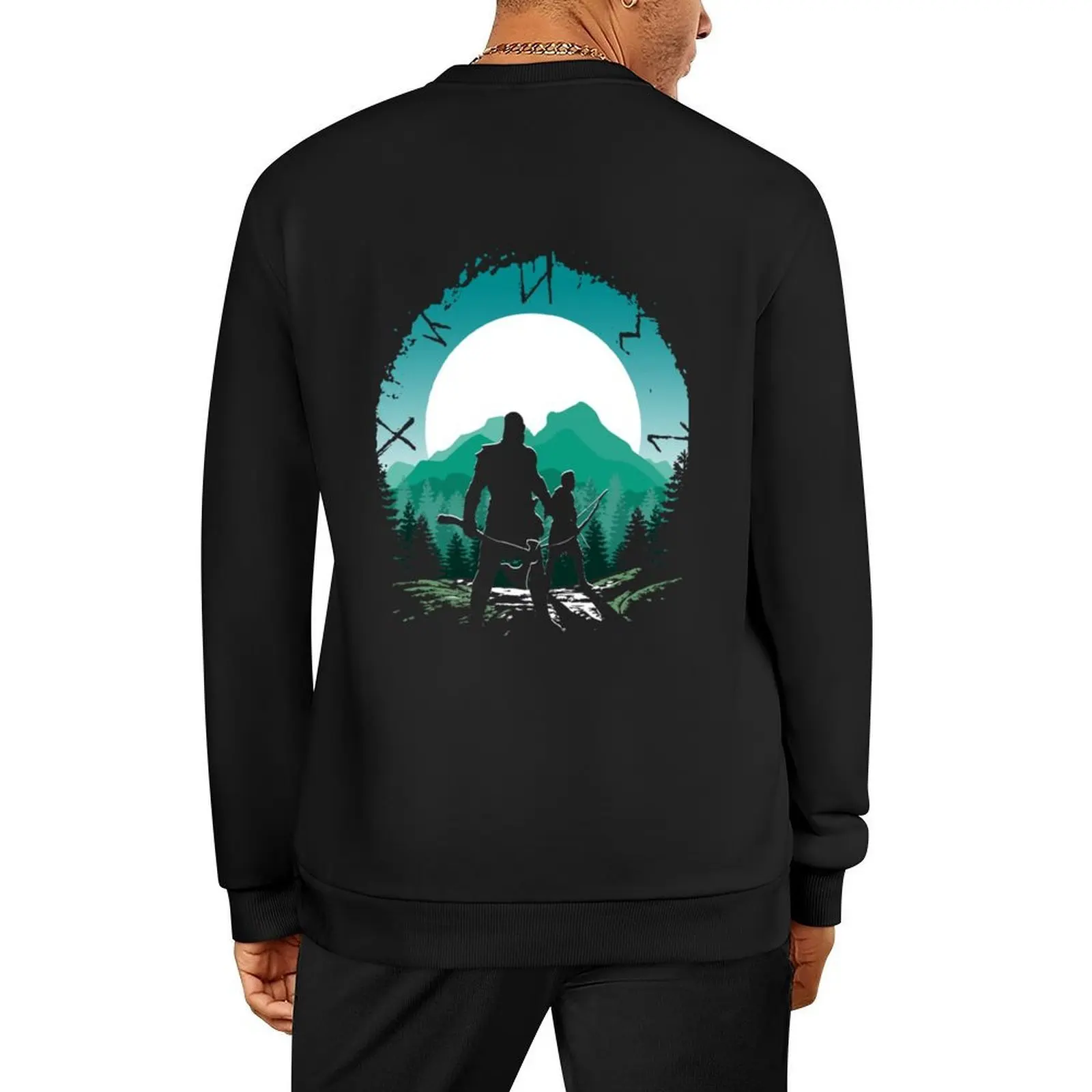 

Kratos and son Pullover anime clothes men clothing men's coat mens clothing graphic sweatshirts