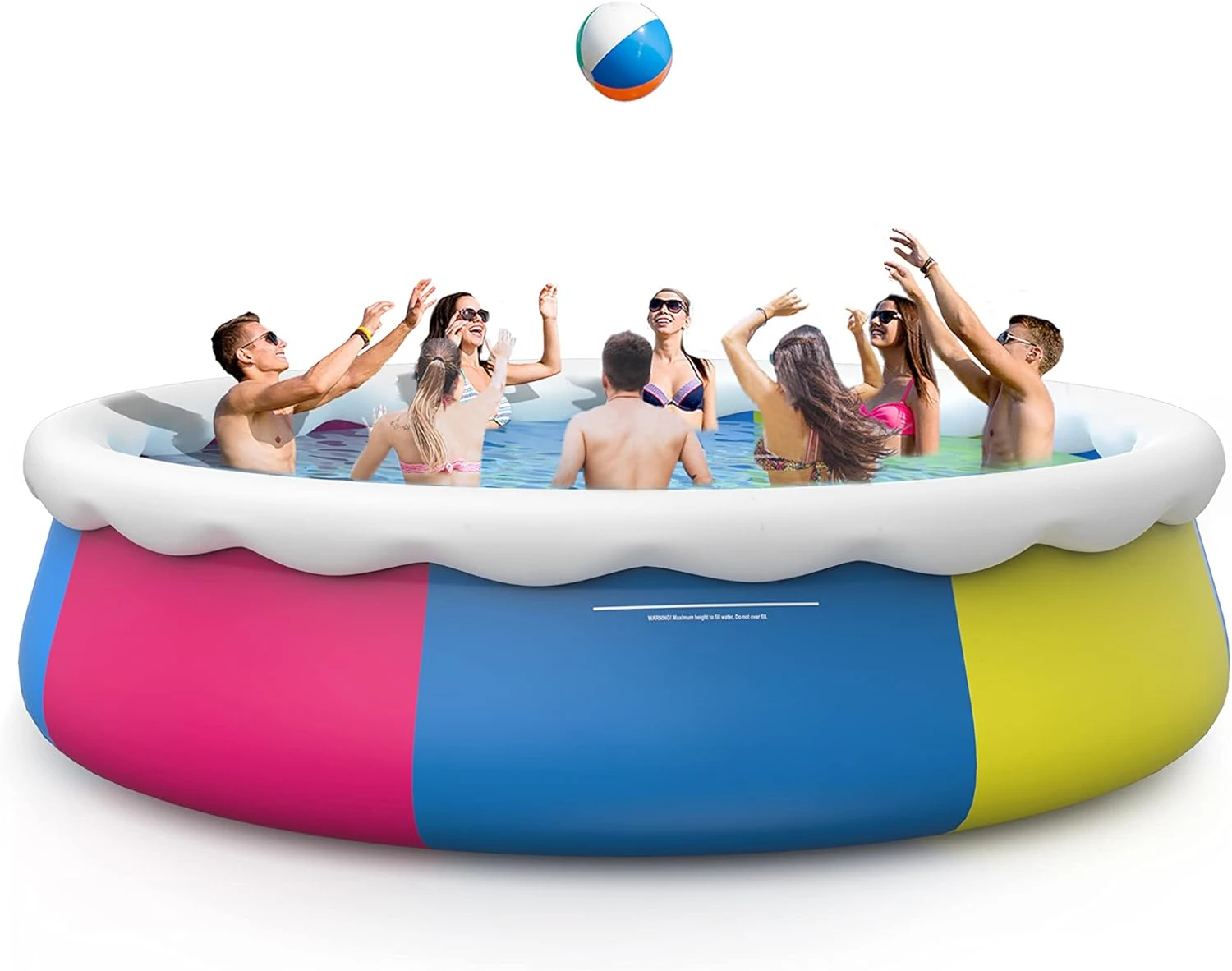 Inflatable Top Ring Swimming Pools 18ft*48in Round Pool Include Filter Pump Include Filter Pump Blue