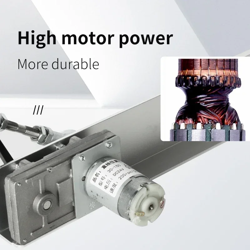 Mini Telescopic Linear Actuator 24V DC Adjustable Stroke Reciprocating Cycle Motor with Reduction Gear for Precision Motion