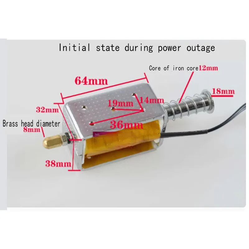 Electromagnetic push-pull long stroke 35mm impact type through DC DC12V24V220V automatic reset