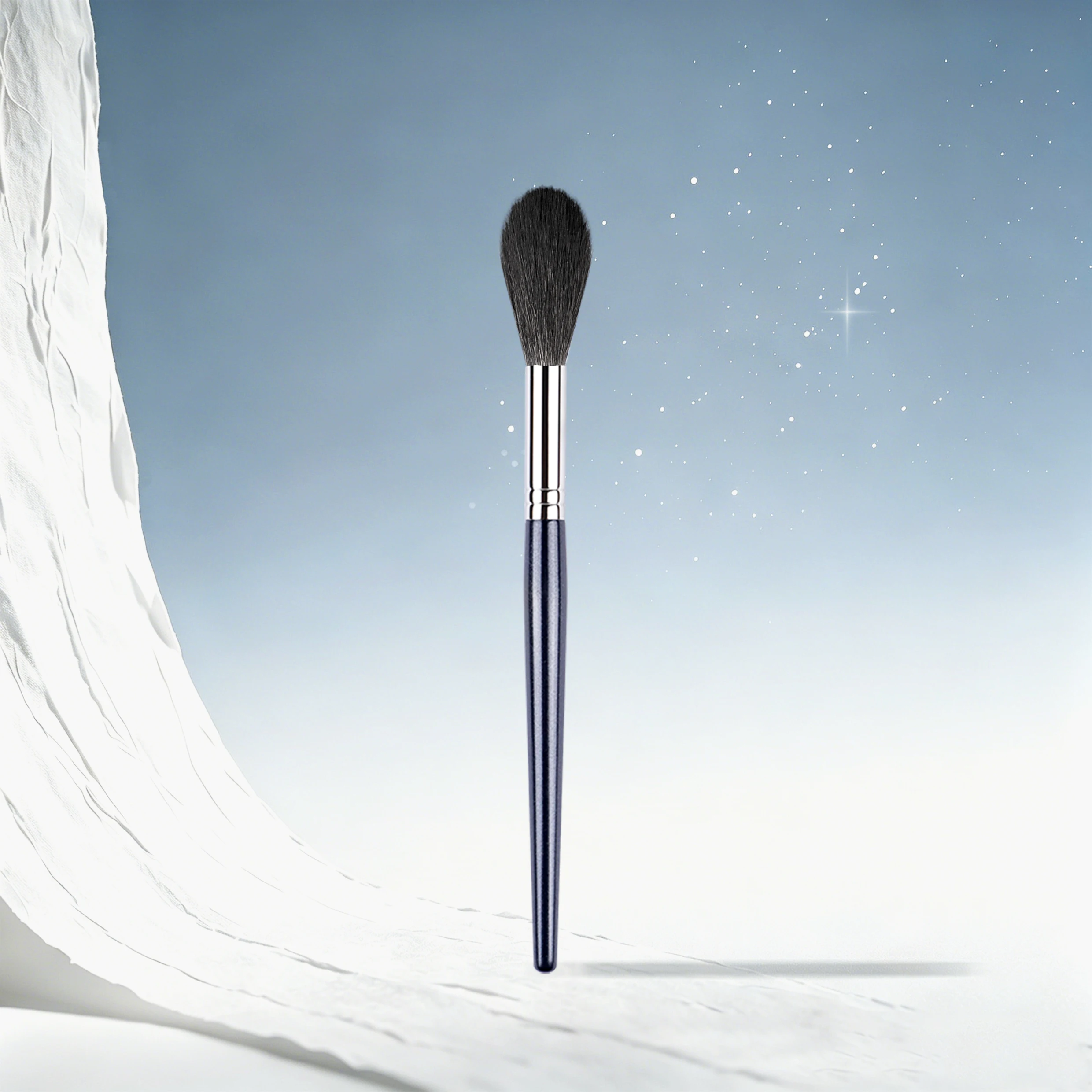 Highlighter Brush Tapered Teardrop Natural Goat Hair Soft Fluffy Face Highlighter Cosmetic Makeup Brush, Galaxy Series