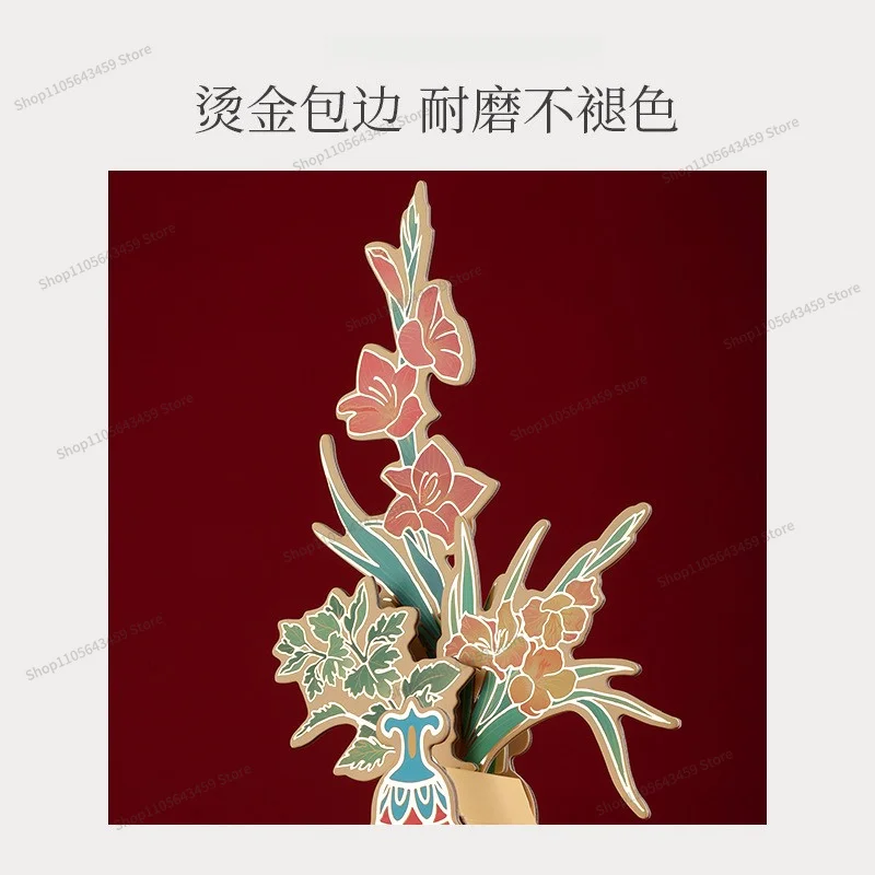For aromatherapy flower card ornament vase shape fireless fragrance card creative activity gift desktop decoration