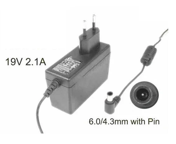 Power Adapter LCAP16B-E, 19V 2.1A, Barrel with Pin, EU 2-Pin Plug