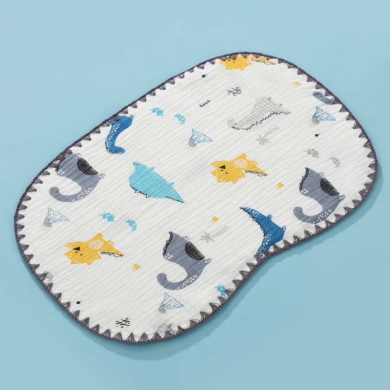 منشفة وسادة أطفال، ماصة للعرق ومسامية، شاش من القطن الخالص، وسادة حليب مضادة للبصق لحديثي الولادة، وسادة مسطحة