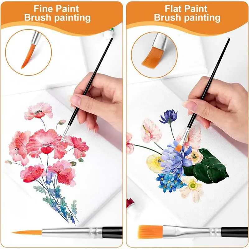 Stylish-Paint Brushes,800Pcs Nylon Paint Brushes Acrylic Paint Brushes,Craft Acrylic Paint Brushes For Classroom Oil Watercolor