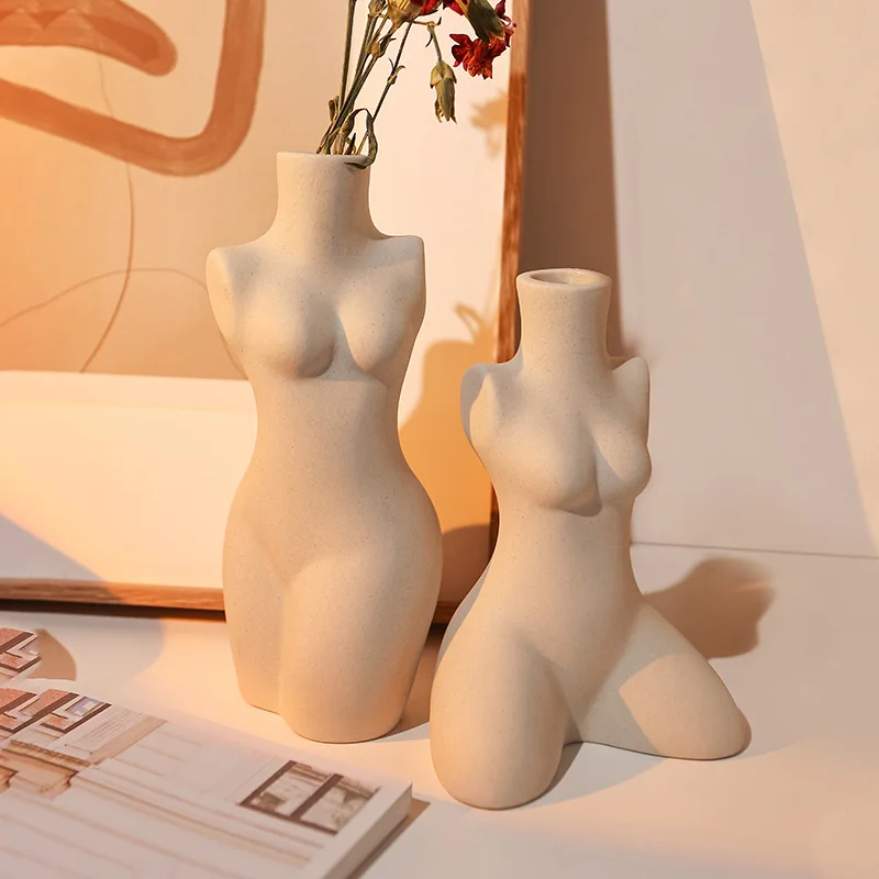 Human Body Styling Art Vase Silent Wind Ceramic