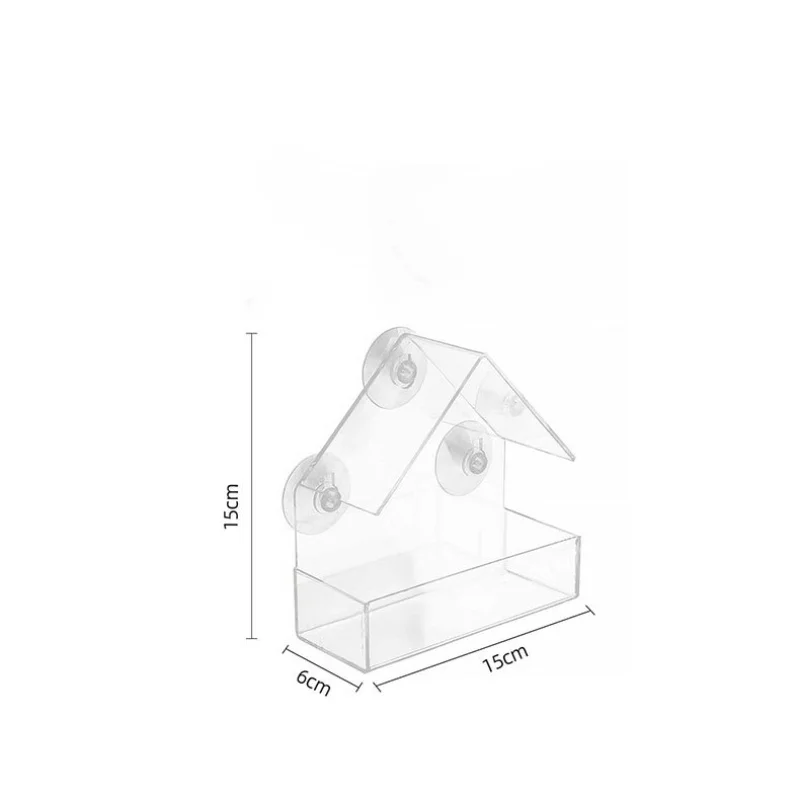 House Transparent Window Wild Bird Feeder Outdoor Removable Suction Cups Sliding Automatic Birds Feed Tray for Garden Patio Yard - Image 2