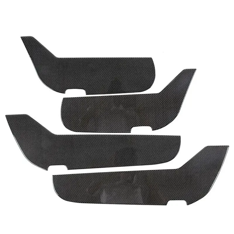 

For Porsche Taycan 2019-2024 Soft Carbon Fiber Car Door Anti-kick Panel Cover Trim Sticker Interior Car Accessories