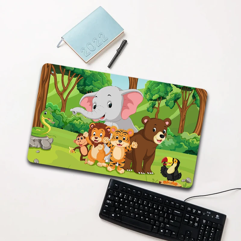 

Cartoon Forest Animal Mouse Pad Large Non-slip Waterproof Desk Mat for Computer Laptop