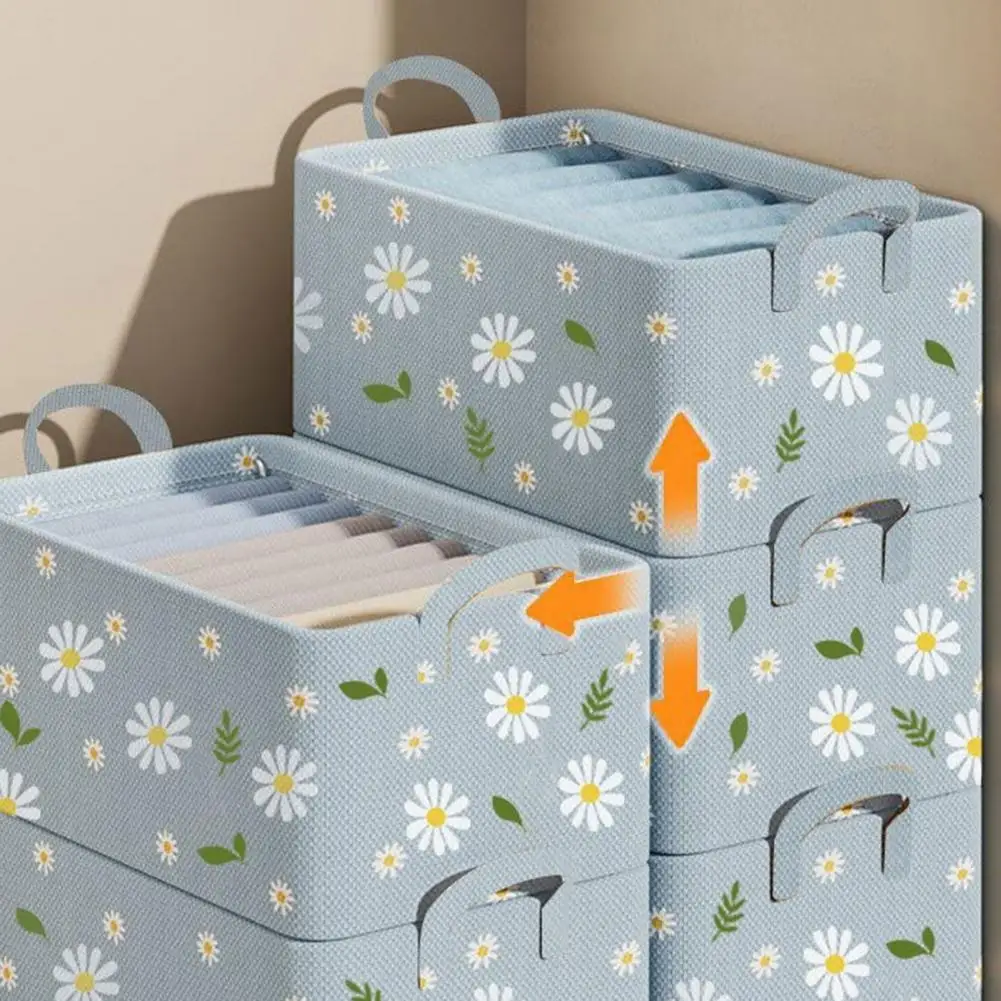 Steel Frame Clothes Storage Organizer Capacity Foldable Clothes Storage Box with Handle for Organizing for Easy for Dormitories