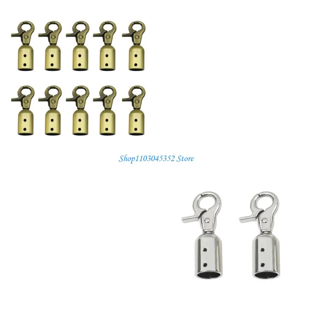 

Bag Metal Buckles Tassels End Caps Clasp for Bag Straps Handbag Chain Hanger Strap Connector Stopper Cord Hook 2/10Pcs