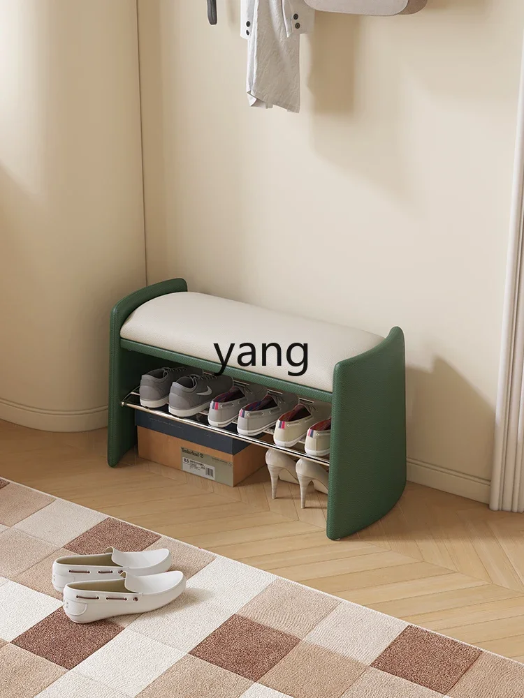 Yjq Extremely Narrow Shoe Changing Stool Entrance Door Designer Cloakroom Makeup Stool Wall Strip Bed End Stool