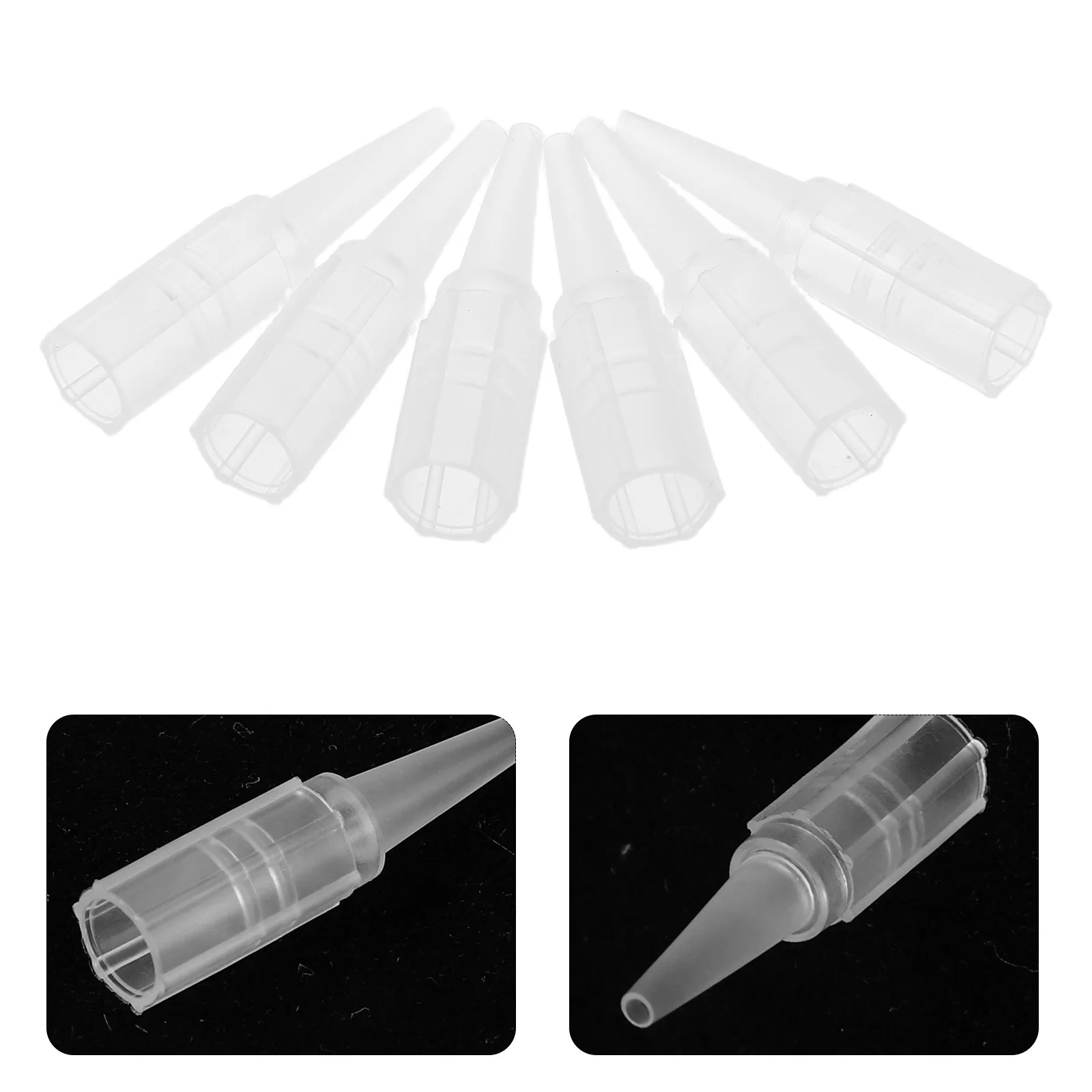 

500 шт., игла для тату-машины защищает прозрачные пластиковые сменные чехлы для занятых студий, чехлы для наконечников тату-машины