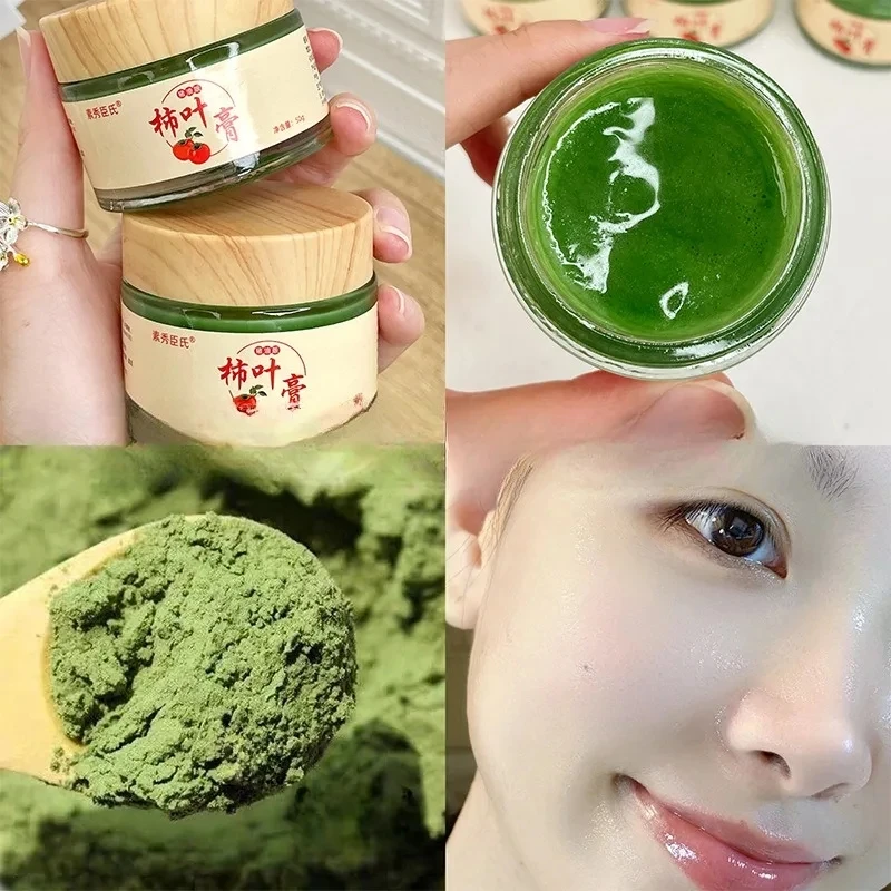 Persimmon Leaf Face Cream Anti-Aging Lighten Dark Spots Corrector Large Pore Shrinking Repair Brightening Dullness Smooth Skin