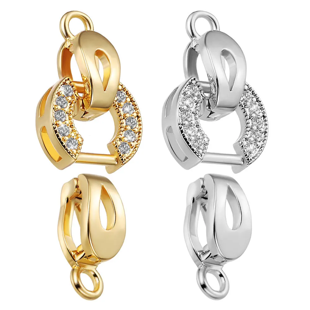 

2Pcs Metal Jewelry Clasps for Bracelets Necklaces Stable Secure Closure Handmade Projects Versatile Portable Connector Clasp