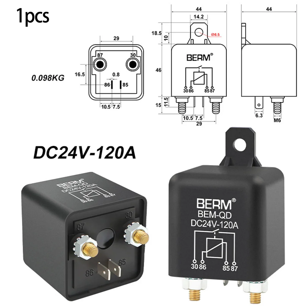 Electrical Equipment Car Start Relay Car Relay 200A/100A 76*43*43mm High Current Relay Start Relay High Quality