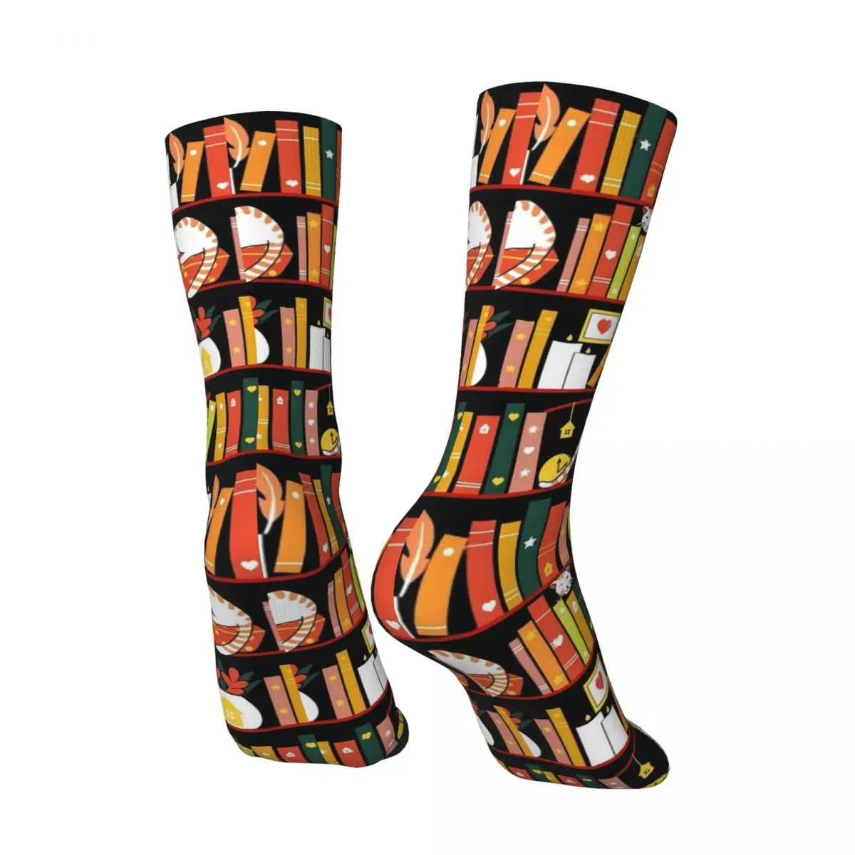 Library Cats Stockings Autumn Colour Version Design Funny Socks Autumn Anti Skid Socks Couple Running Sports High Quality Socks