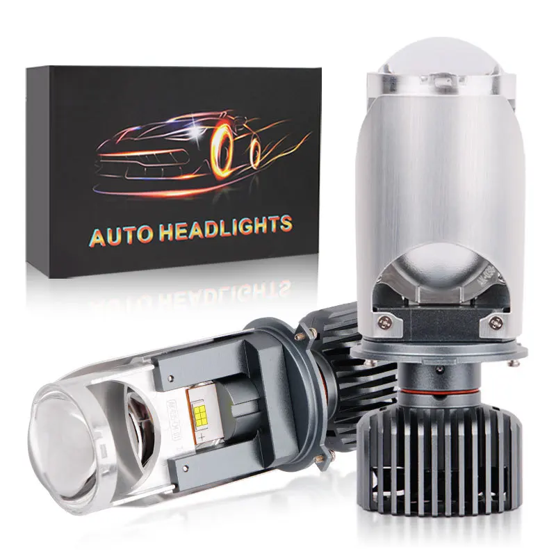 

130W Y40 Bi-Beam LED Headlight H4 Low and High Beam Retrofit Ultra Bright Laser Car Front Lamp Plug and Play H4 LED
