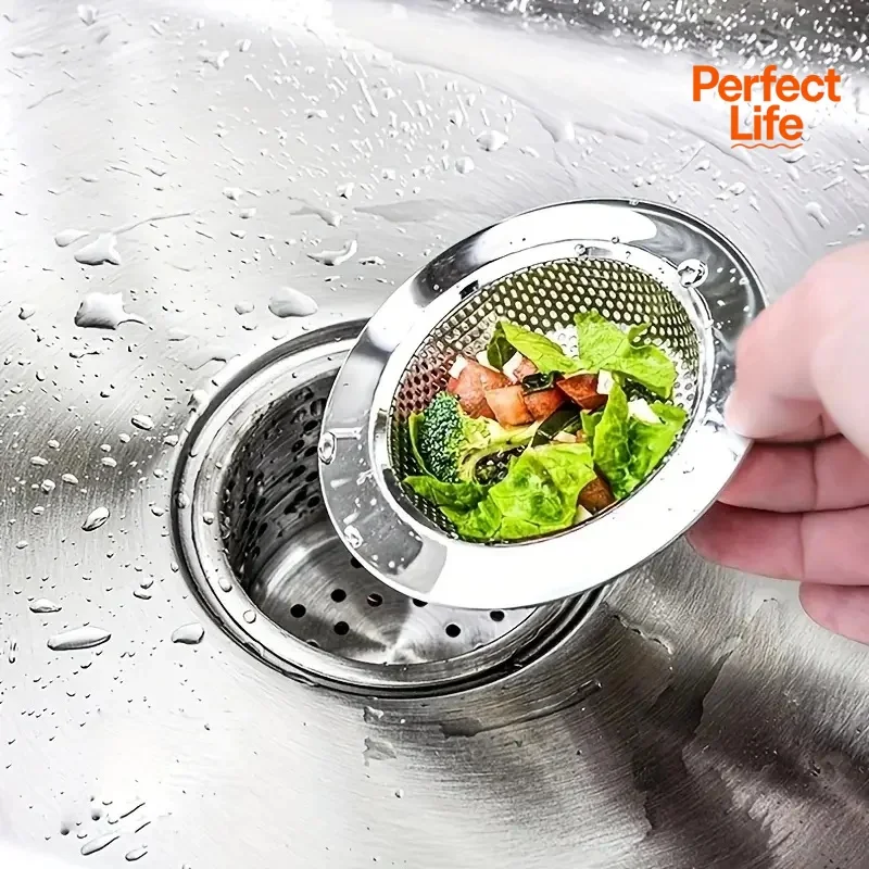 Metal Wire Sink Strainer Kitchen Bathroom Accessories Hair Catcher Stopper Stainless Steel Bathtub Shower Drain Hole Filter Trap image 3