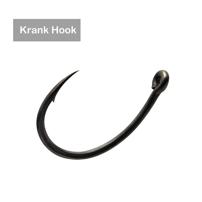 

Carp Fishing Krank Hook Wide Gape Barbed Strengthen Super Sharp Hook Point PTFE Coating High Carbon Stainless Steel Fish Hooks