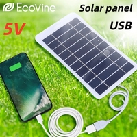 5V Solar Panel 2W USB Type-C Charge Portable Flexible Kit Lightweigh Mini System For Phones Car Camping Hiking Power Banks IP65